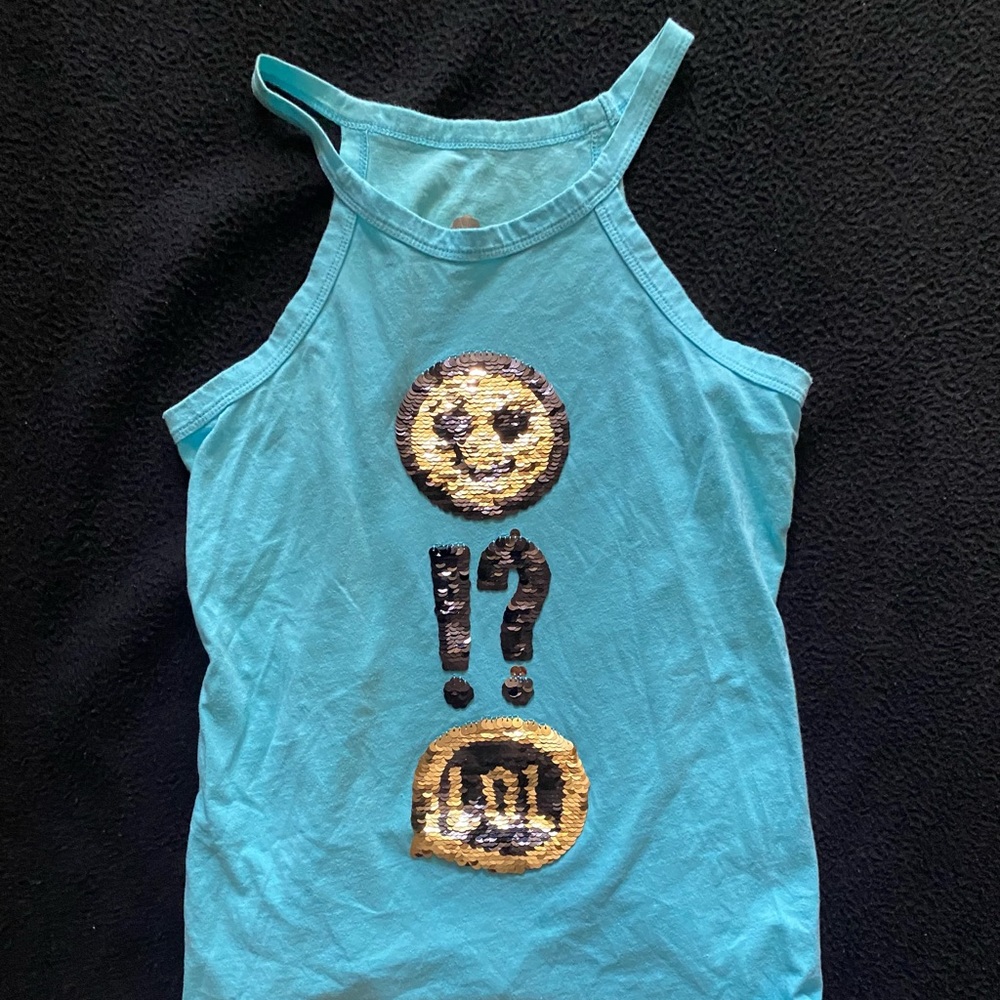 Girl’s Reverse Glitter Tank